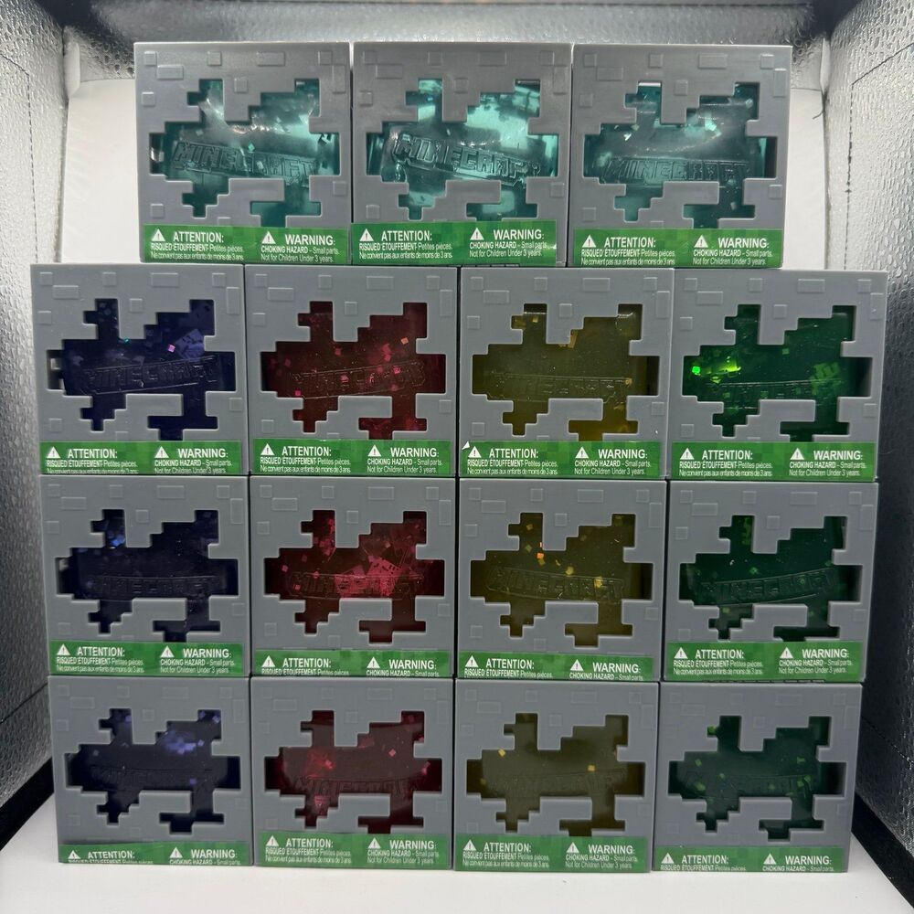 Minecraft Jelly Cubes - *3 Full Sets* 15 PCS: Viral Sensory Toy